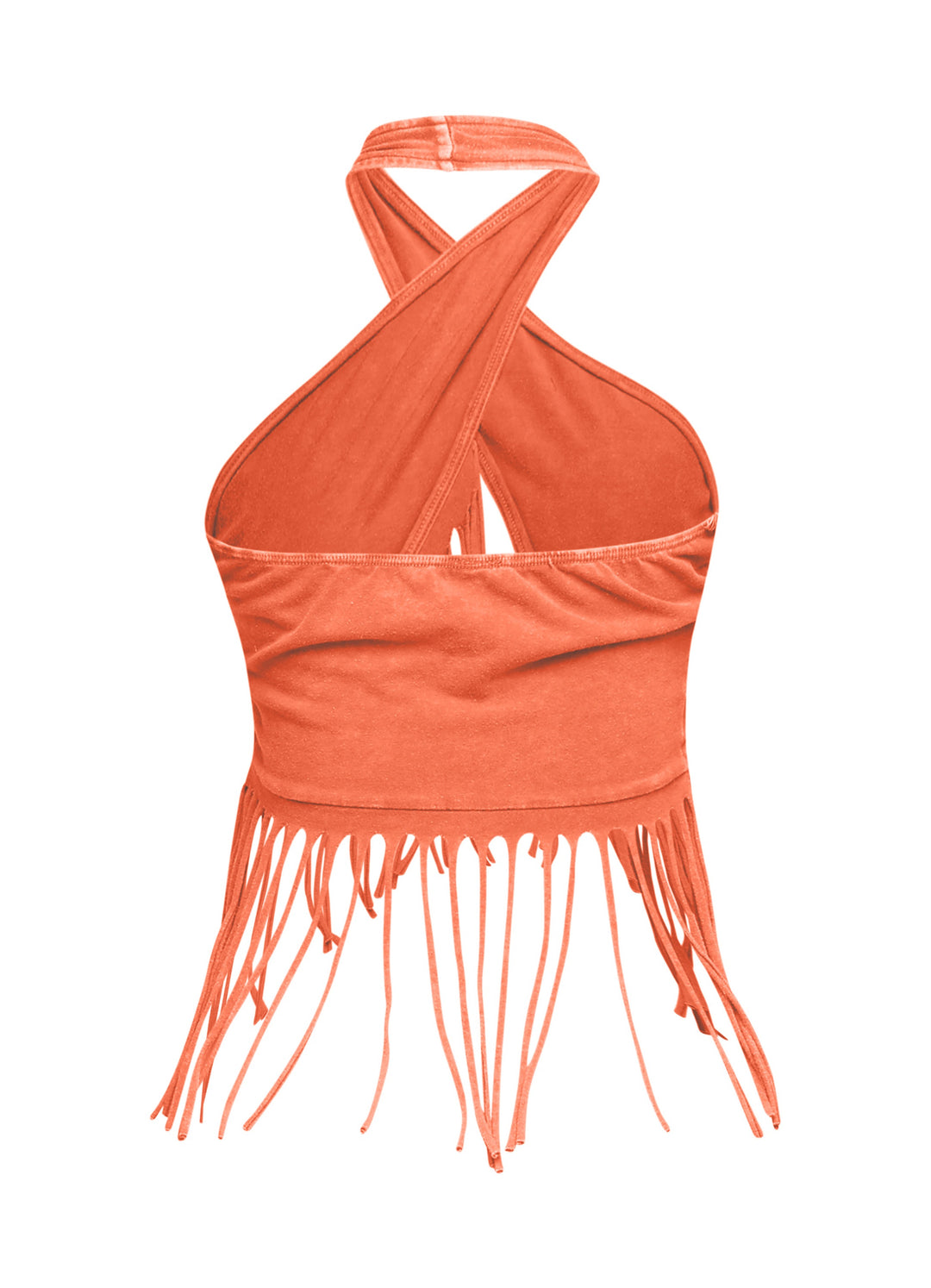 Fringe halter top