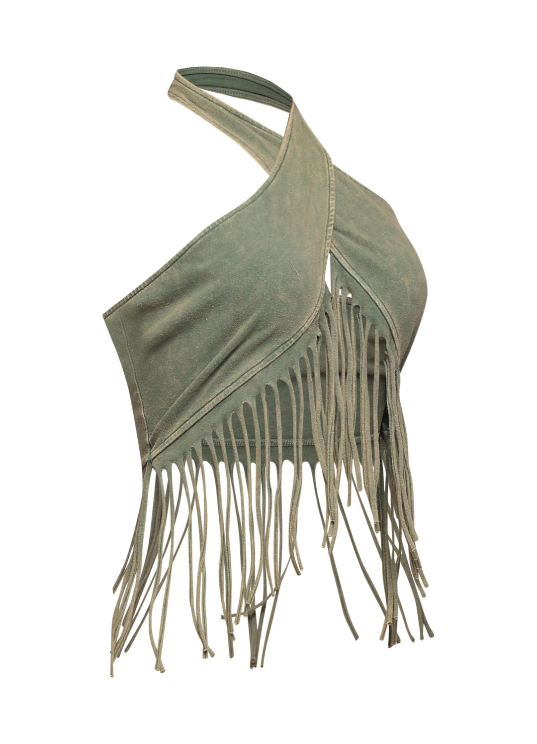 Fringe halter top