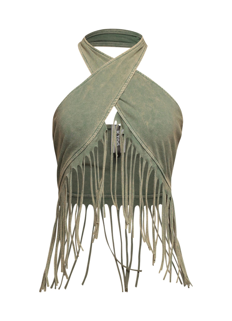 Fringe halter top...