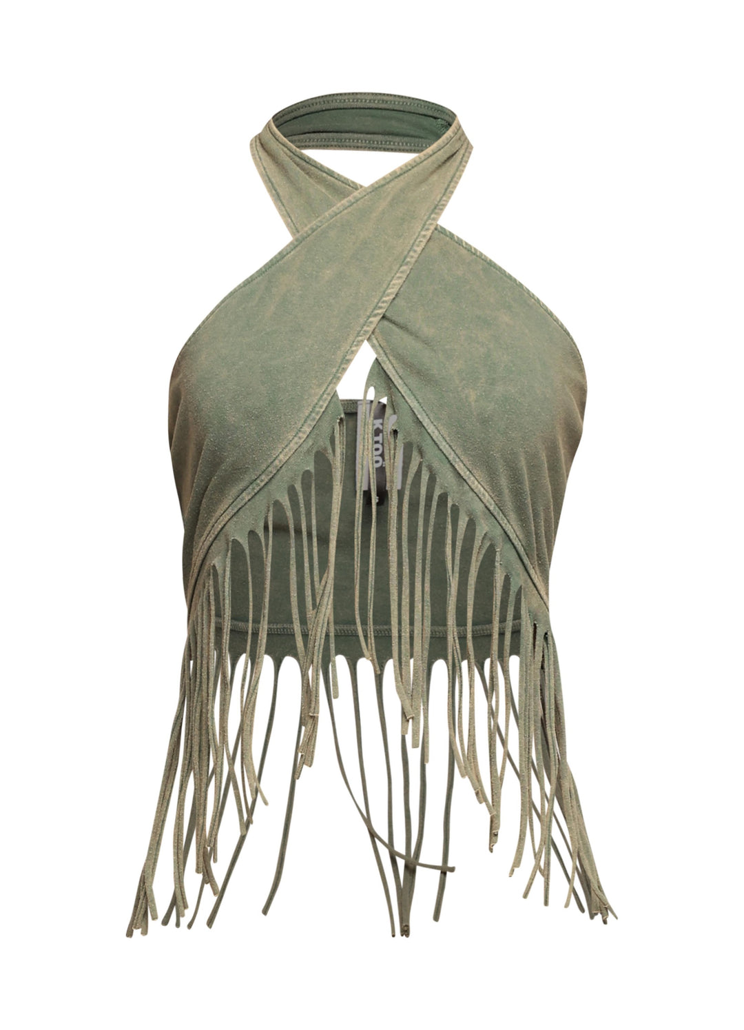 Fringe halter top
