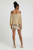 Glow Motion Off Shoulder Shimmer Top