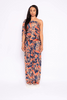 Satin one shoulder flowy set with wide leg pants