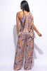 Satin one shoulder flowy set with wide leg pants