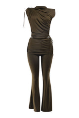 Mock Neck Top and Pant set.