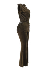 Mock Neck Top and Pant set.