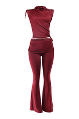 Mock Neck Top and Pant set.