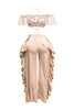 Strappy ruffled pants set