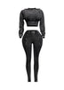 Mineral washed hood top & leggings set