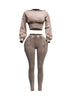 Mineral washed hood top & leggings set