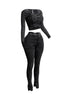 All over ruched top & pants set