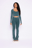 Vintage Vibe Ruched Flare Leggings