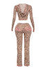Glam Vibes Leopard Zip Hoodie Set.