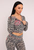 Glam Vibes Leopard Zip Hoodie Set.