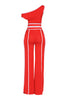 Color contrast detailed off shoulder SET.