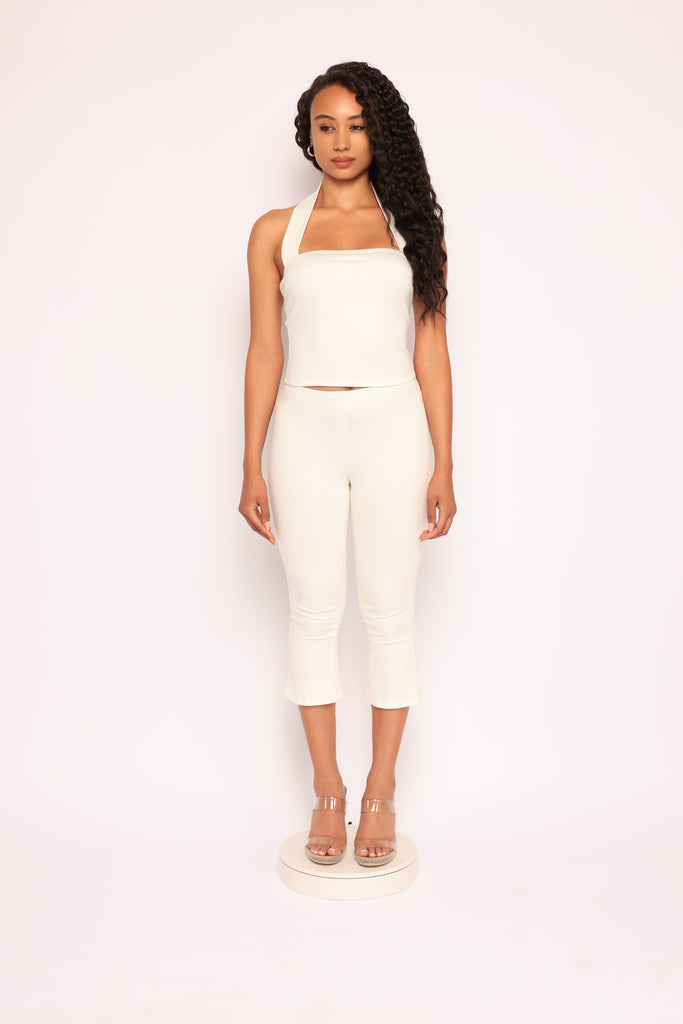 Halter neck top & capri leggings set