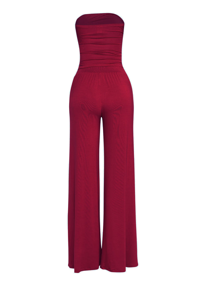 After Party Energy Strapless Tie Jumpsuit..