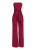 After Party Energy Strapless Tie Jumpsuit