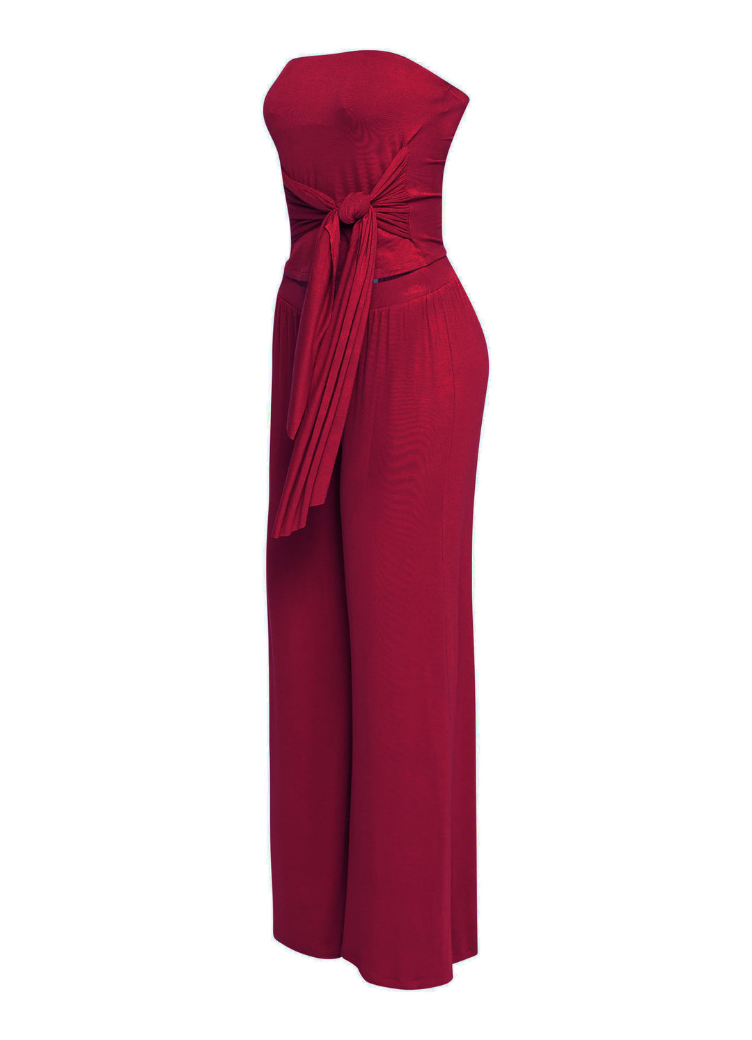After Party Energy Strapless Tie Jumpsuit..