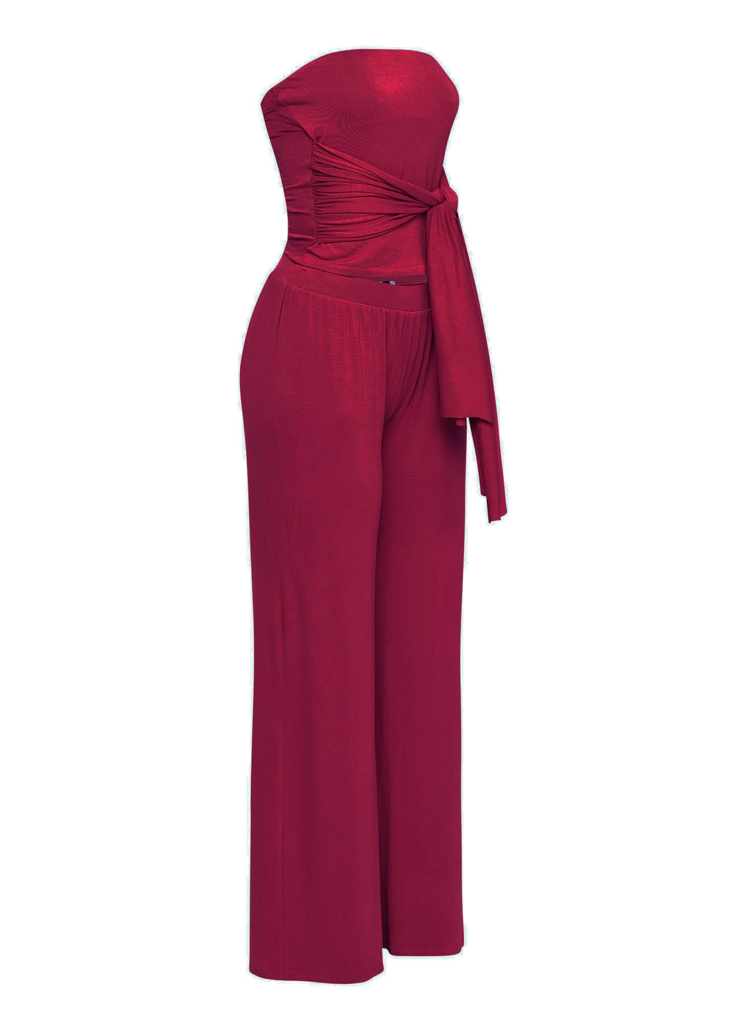 After Party Energy Strapless Tie Jumpsuit..