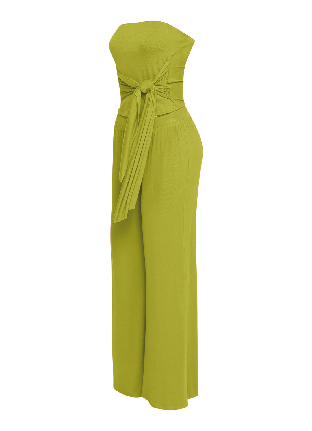 After Party Energy Strapless Tie Jumpsuit..