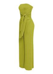 After Party Energy Strapless Tie Jumpsuit