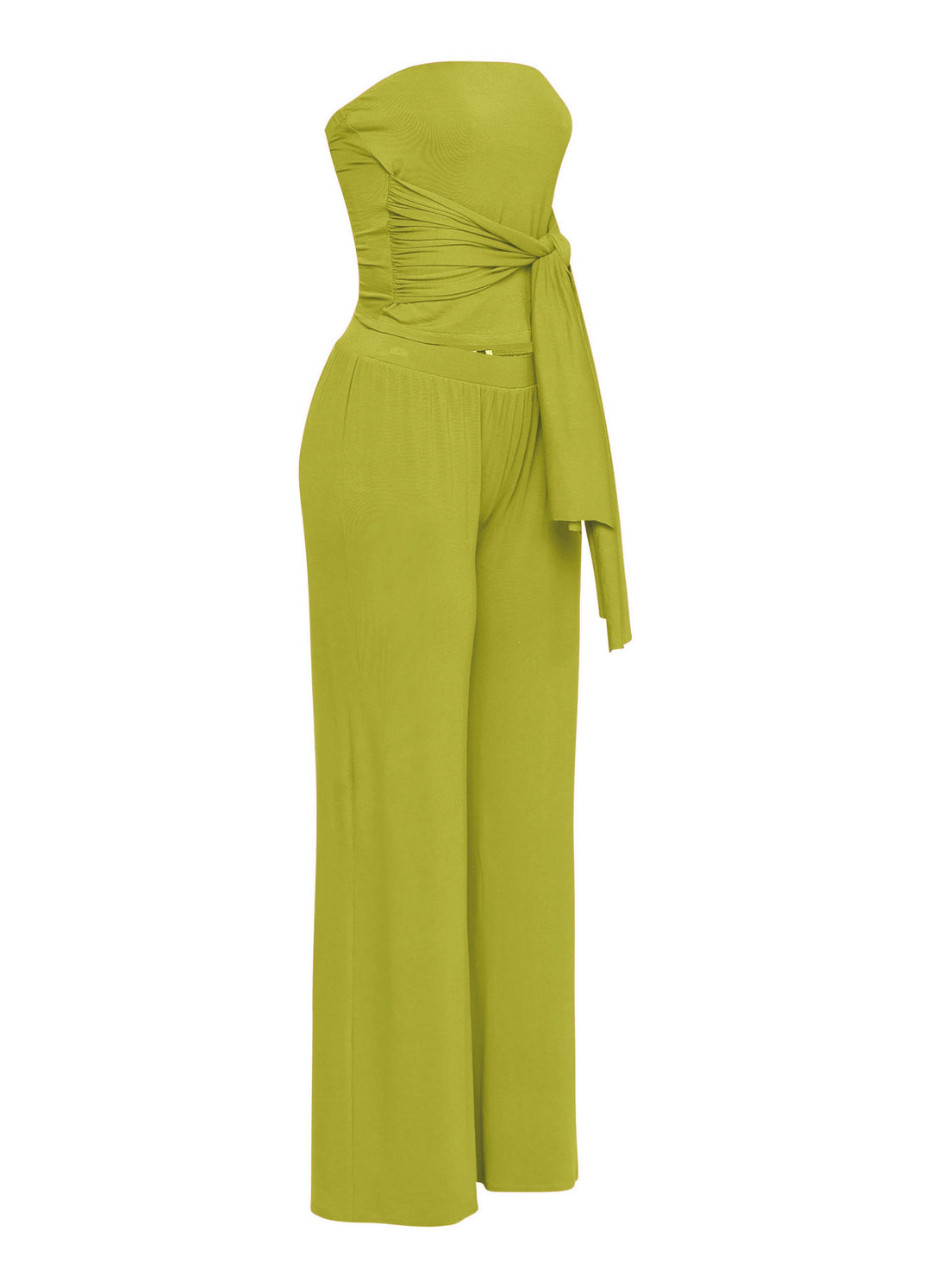 After Party Energy Strapless Tie Jumpsuit..