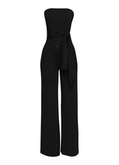 After Party Energy Strapless Tie Jumpsuit