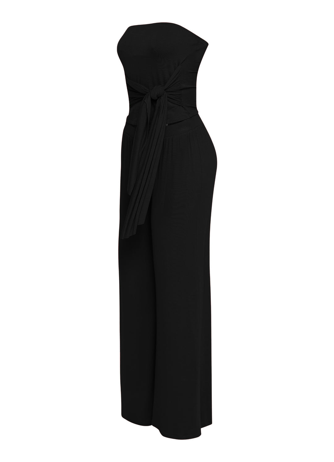 After Party Energy Strapless Tie Jumpsuit..