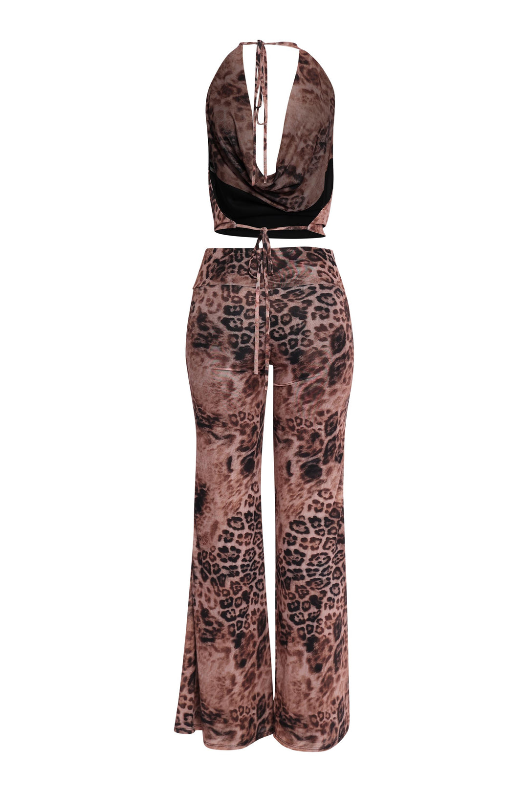 Wild Intentions Halter Top and Wide Leg Pant Set.