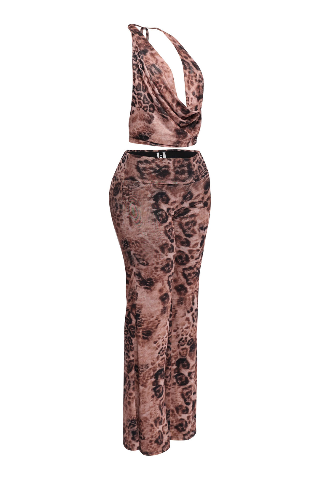 Wild Intentions Halter Top and Wide Leg Pant Set.