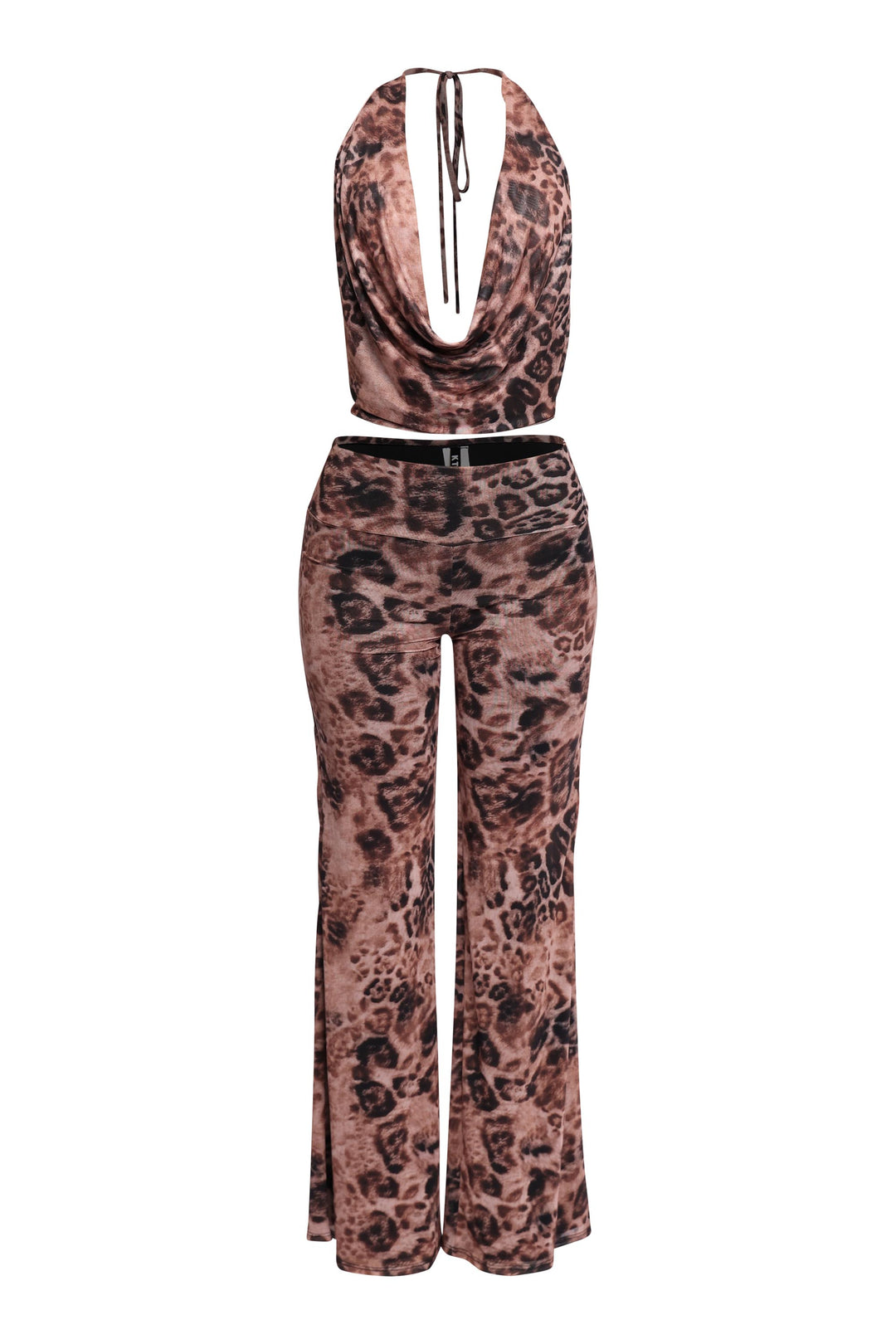 Wild Intentions Halter Top and Wide Leg Pant Set.