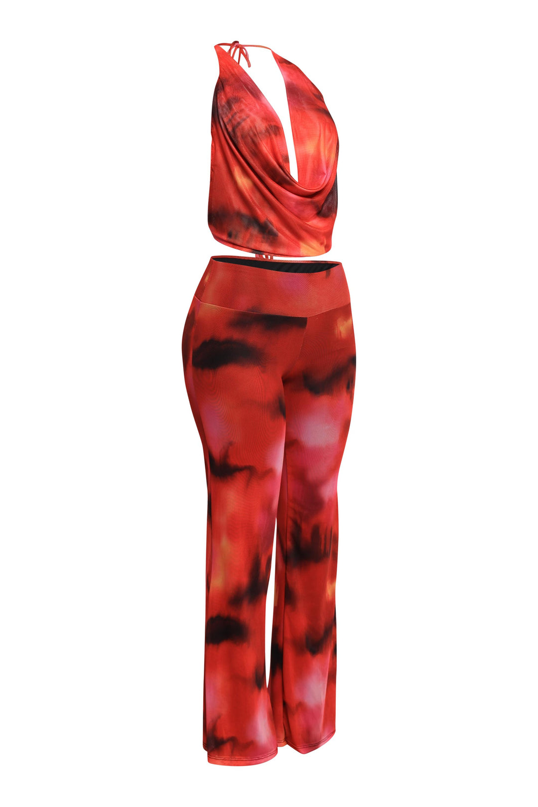 Wild Intentions Halter Top and Wide Leg Pant Set.