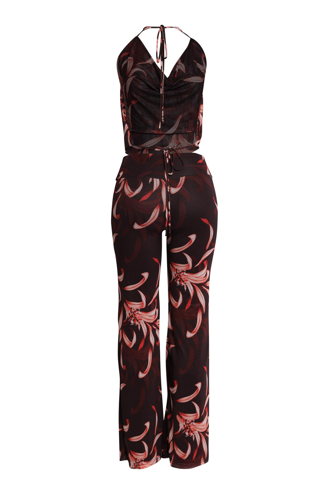 Wild Intentions Halter Top and Wide Leg Pant Set.