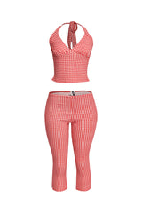 Halter top and capri pants set