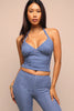 Halter top and capri pants set - Black