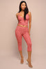 Halter top and capri pants set - Red