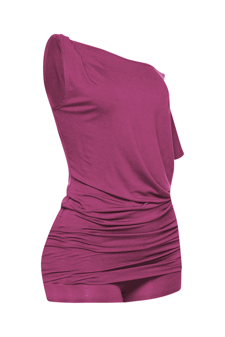 Skyline Crush Off Shoulder Batwing Shorts Set..