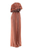 Lightweight brown combo summer co-ord with flared pants

