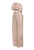 Light cream printed matching set perfect for warm weather style


