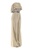 Sage ruffle crop top with elastic waist trousers in breezy rayon

