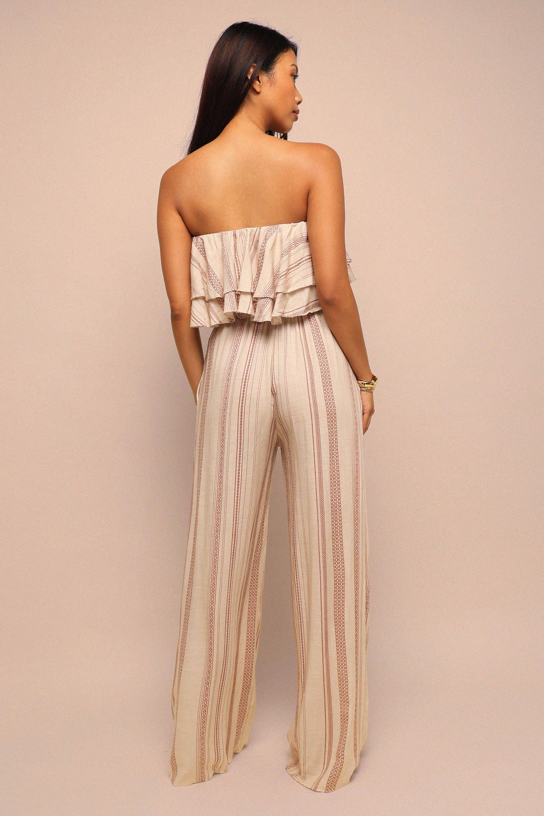Sunset Flare Ruffle Tube & Wide Leg Set