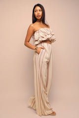 Sunset Flare Ruffle Tube & Wide Leg Set