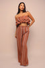 Sunset Flare Ruffle Tube & Wide Leg Set.