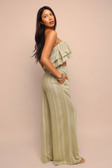 Sunset Flare Ruffle Tube & Wide Leg Set..