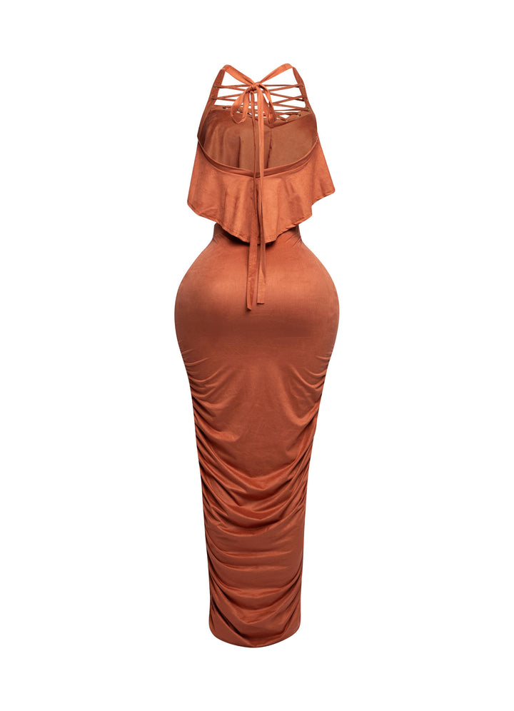 Halter top maxi skirt set