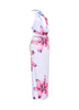 Orchid flower detailed halter top and maxi skirt set