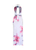 Orchid flower detailed halter top and maxi skirt set