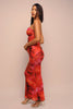 Afterglow Bloom Mesh Maxi Set-Red