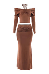 Muse Mode Off Shoulder Maxi Skirt Set