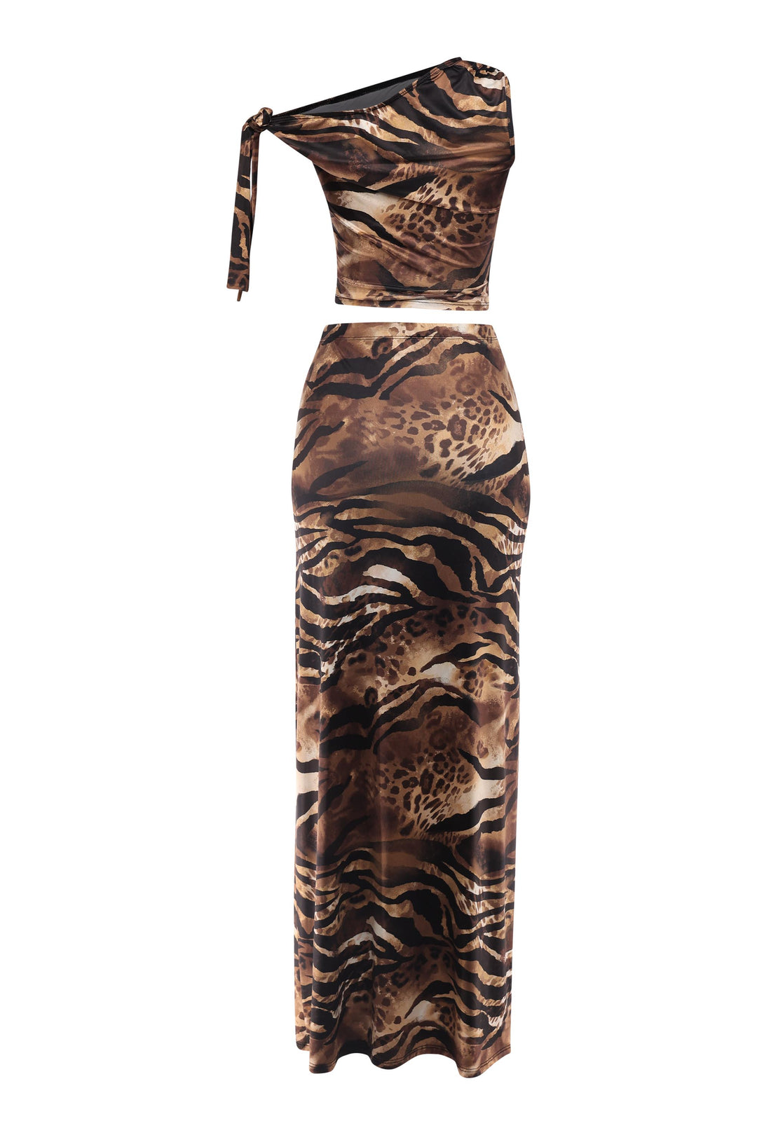 Born Wild Asymmetrical Maxi Skirt Set